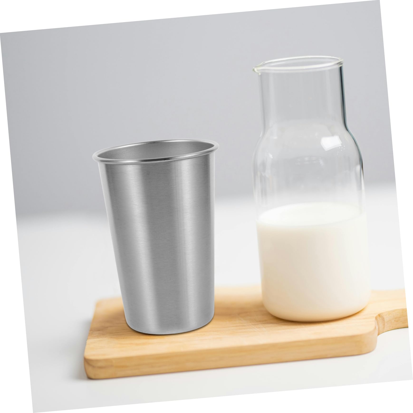 HEALEEP 2pcs Stainless Steel Water Cup Beverage Mug for Beer Whiskey Cocktails Multipurpose Drinking Cup for Office Party Outdoor Use