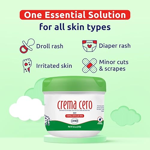 Miniatura 3 de Crema Cero para erupciones de pañales para bebé con óxido de zinc y aloe vera - Crema de pañales de alta resistencia para un alivio y protección