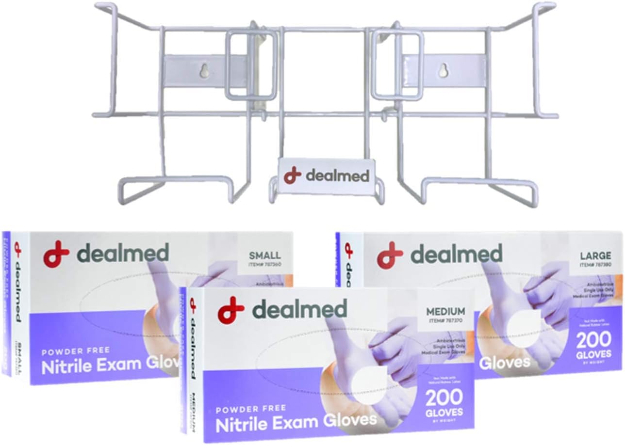 Dealmed Glove Box Holder, Coated Steel Glove Dispenser