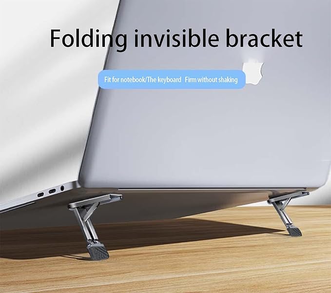 Soporte invisible portátil mini de aluminio para portátil miniatura 6