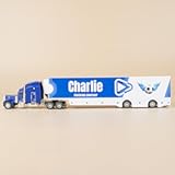 Toy Truck Personalized Semi Truck Toy with Name 1&sol;48 Scale Diecast Model Tonka Container Car Carrier for Boys Teens Birthday