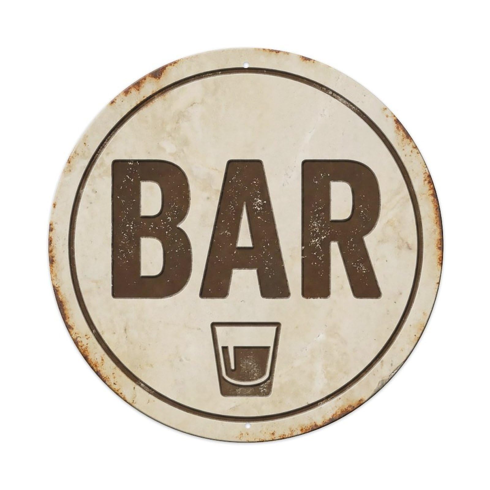 Vintage Beer BAR Limestone Surface Retro for Pub Metal Tin Sign