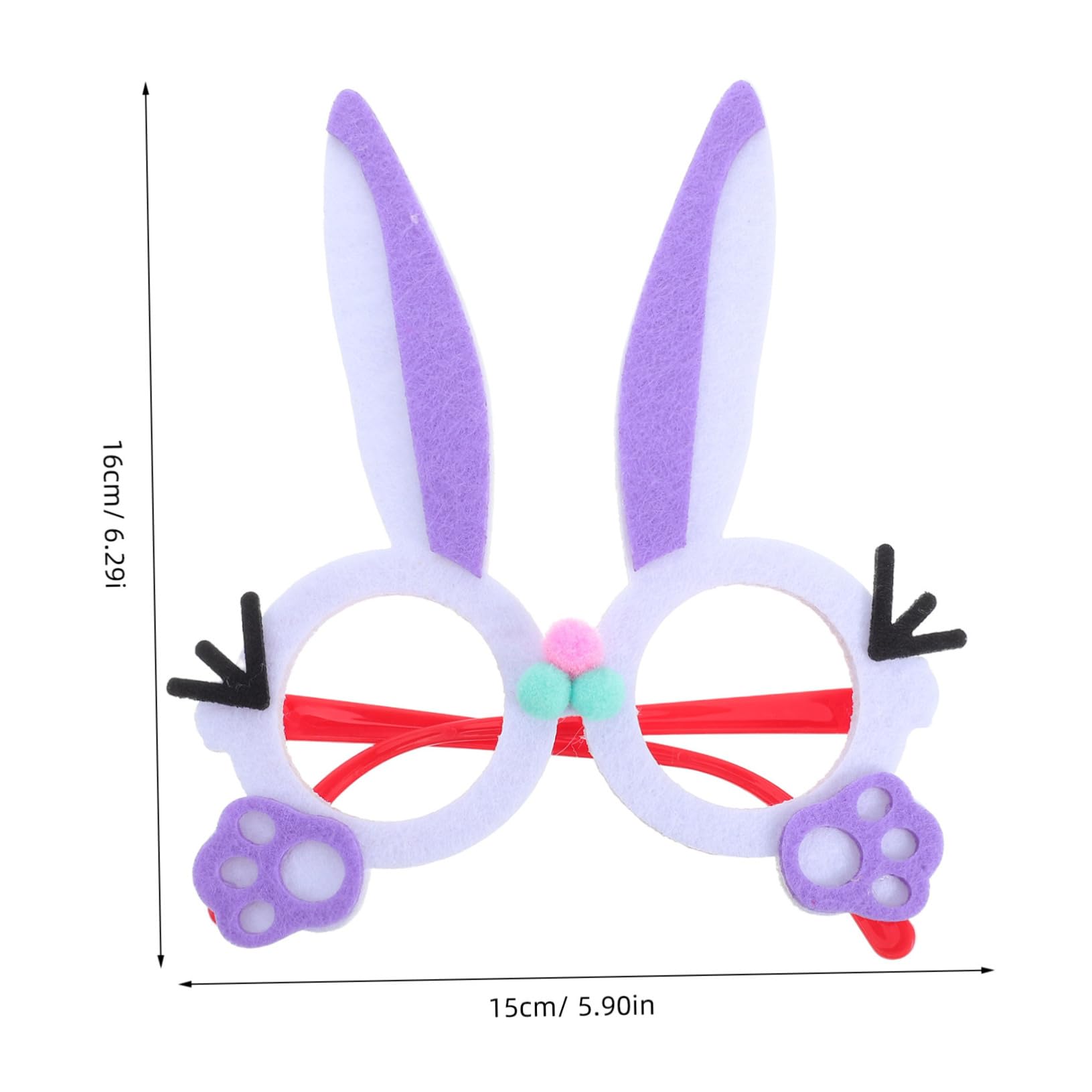 NAMOARLY Funny Rabbit Glasses Adorable Bunny Eyewear for Cute Photo Booth Props for Celebrations and Festival Fun
