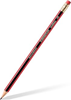 STAEDTLER 112-HB Tradition Graphite Pencil for Drawing & Sketching - HB, Eraser-Tip (Box of 12)