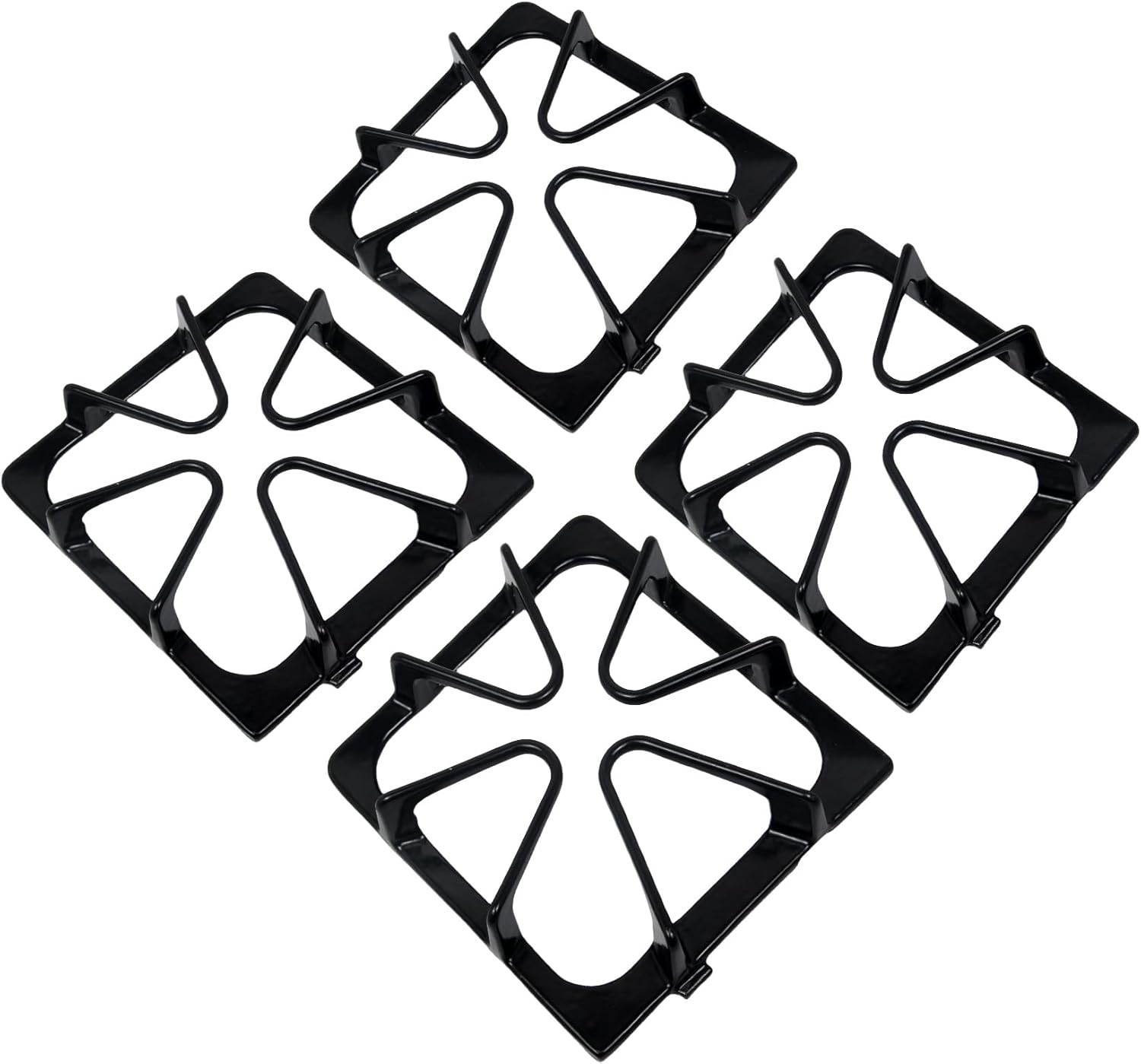 W10447925 Grate (4 pcs) for Whirlpool Gas Stove Burner Square Grate Stove Plate Pot
