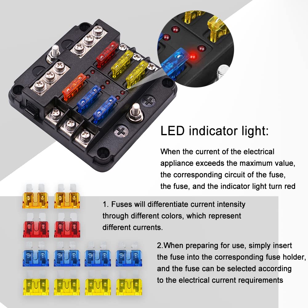 Amazon.co.jp: ASUBHA 6ウェイマリンヒューズブロック、LED