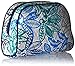 Vera Bradley Women's Cotton Medium Zip Cosmetic Makeup Organizer Bag, Santiago, One Size