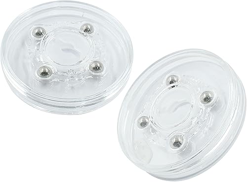 Miniatura 4 de Unlorspy 4 mini tocadiscos acrílicos Lazy Susan, bandeja giratoria de rodamiento de bolas de 2.95 pulgadas de diámetro, placa giratoria redonda para