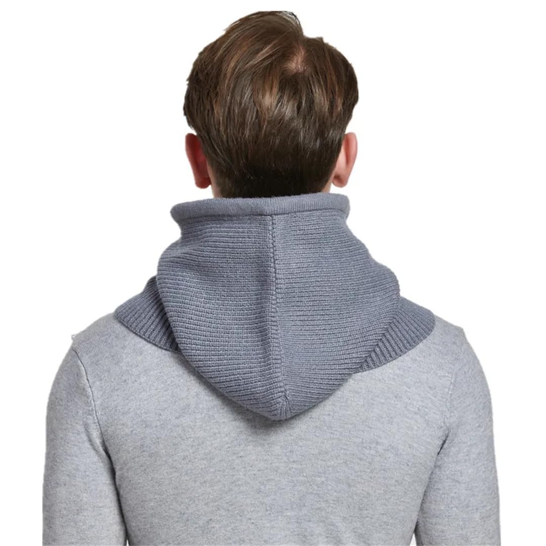 Gorro Con Capucha De Punto De Cachemira Unisex Para Mujer, Gorro De Invierno Con Cubierta Para El Cuello, Pasamontañas, Gorros Para Hombre, Protección Para La Cara Y La Oreja, Gorros De Lana Cálidos