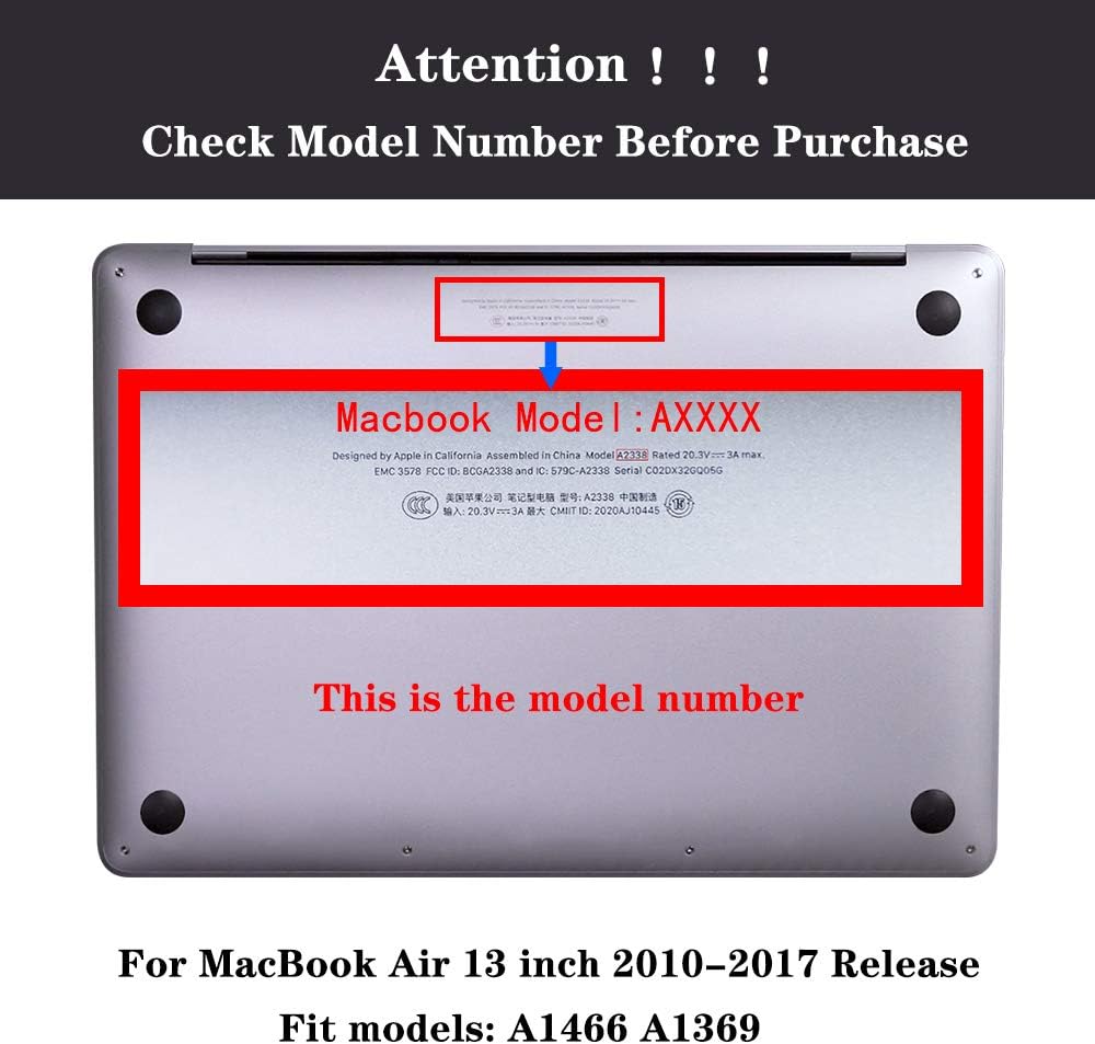 Hоttеѕt Sаlе MAITTAO 4 in 1 Case for Old MacBook Air 13 inch 2010-2017 Release (Model A1466 A1369) Plastic Hard Shell Case with Laptop Sleeve Bag & Keyboard Cover & Dust Plug, Creative Bulb