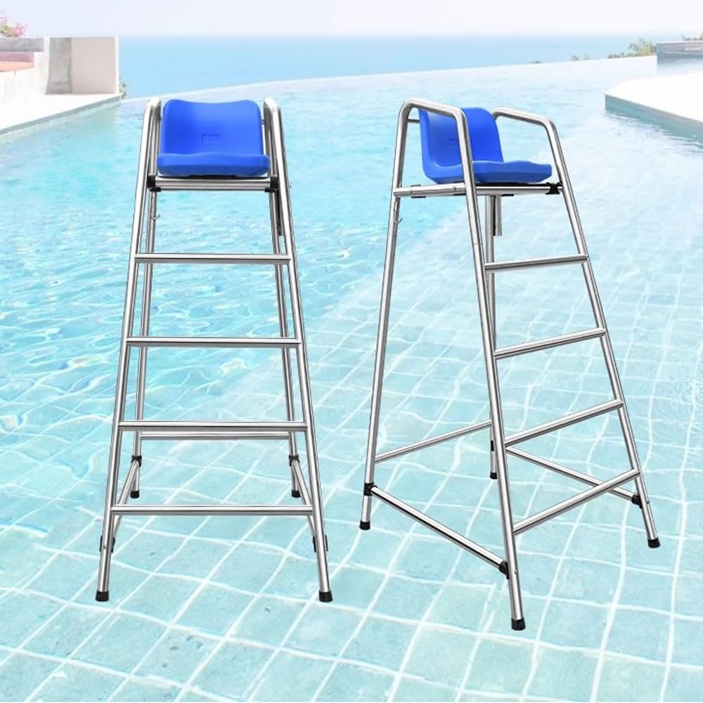 Poste de observación de acero inoxidable resistente, capacidad de carga de 300 kg para piscina, playa, cancha deportiva, waterpolo, torre de seguridad fiable