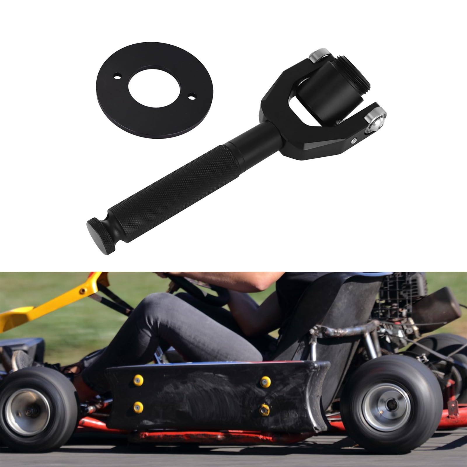 Set servizio cintura UTV, Silver | Dispositivo accesso alla frizione in lega, impugnatura testurizzata, disco adattatore, disponibilità per la