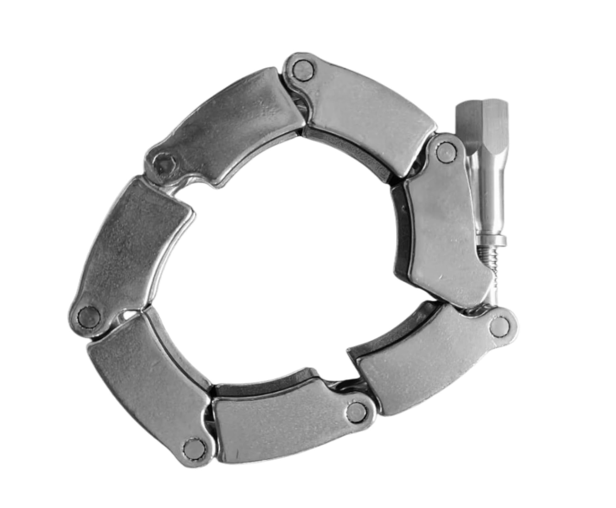 Vakuum-Scharnierklemmen aus Edelstahl 304 for NW50-KF50-Flansche – schwere Kettenklemme mit Befestigungsmutter, 1 Stück(NW16)