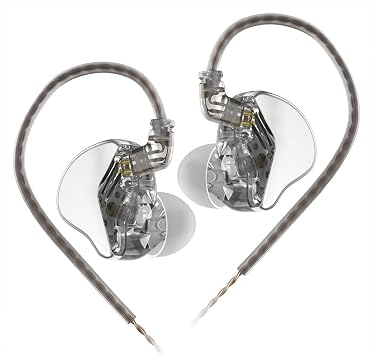CRA Earphones, Wired Earphones, Coil Bone Conduction Hybrid Driver, Beryllium Earphones, 0.4 inch 10 mm Beryllium Dynamic, Low Frequency, Compensation for Low Frequency, Delicate Resin Shell, High