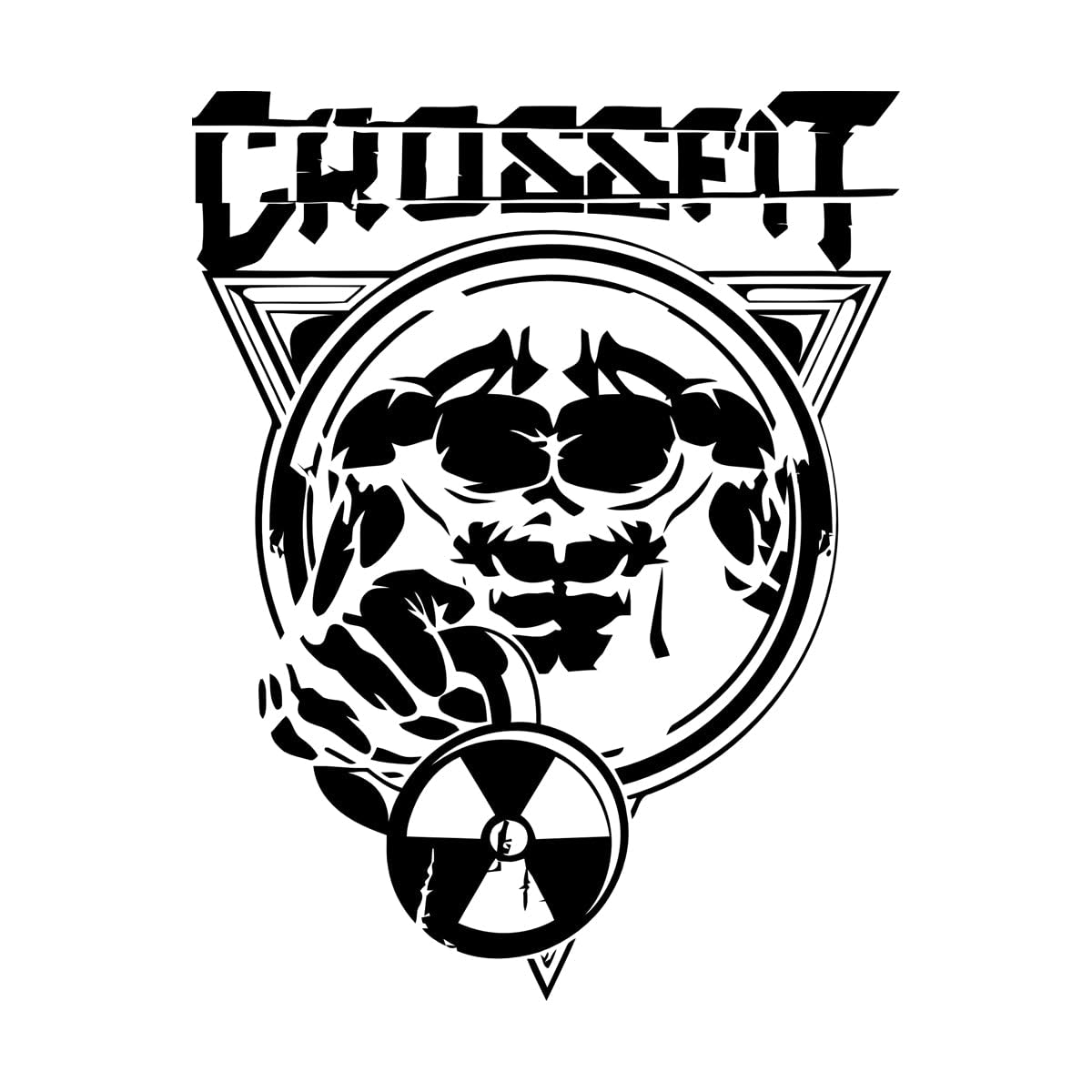 Vinyl Wall Decals Crossfit Fitnesscenter Sport Gymnastics Muscles 36x46.5cm Can Modify and add Information Small Black — image 1