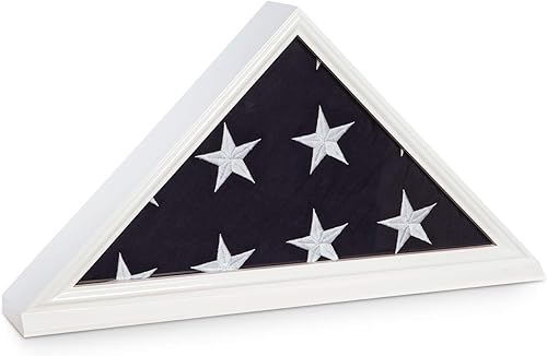 Miniatura 2 de Bey-Berk Exhibidor personalizado de madera maciza triangular de cristal frontal (blanco)