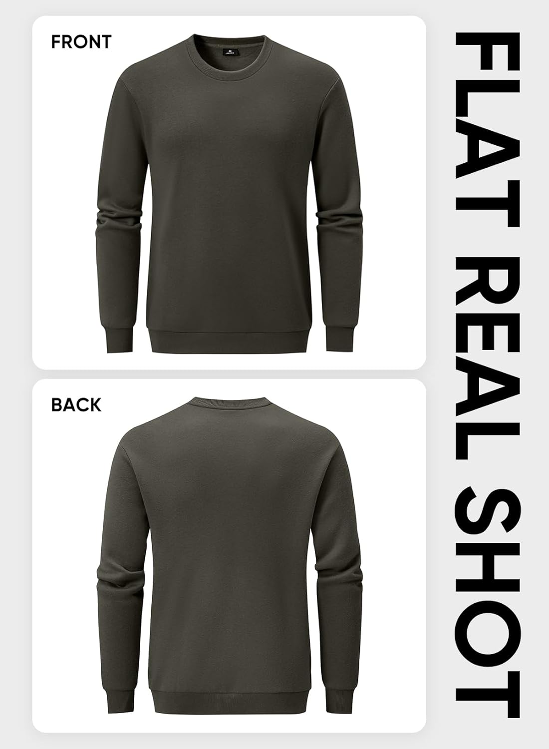 JMIERR Men's Casual Long Sleeves Crewneck Sweatshirts Cotton Pullover Sweatshirt for Men - Image 8