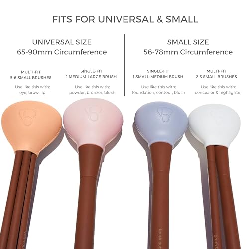 Miniatura 4 de Fundas de silicona para brochas de maquillaje de burbujas originales para viajes, un estuche de almacenamiento y organizador para brochas para