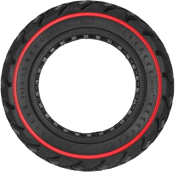 9x3.0-5.5 Solid Tire for Kukirin G2 Pro Electric Scooter Accessories, 9 inch Rubber Tire Front/Rear Wheel Replacement, Explosion-proof Puncture Proof Anti-Slip, 2 Pack, Red