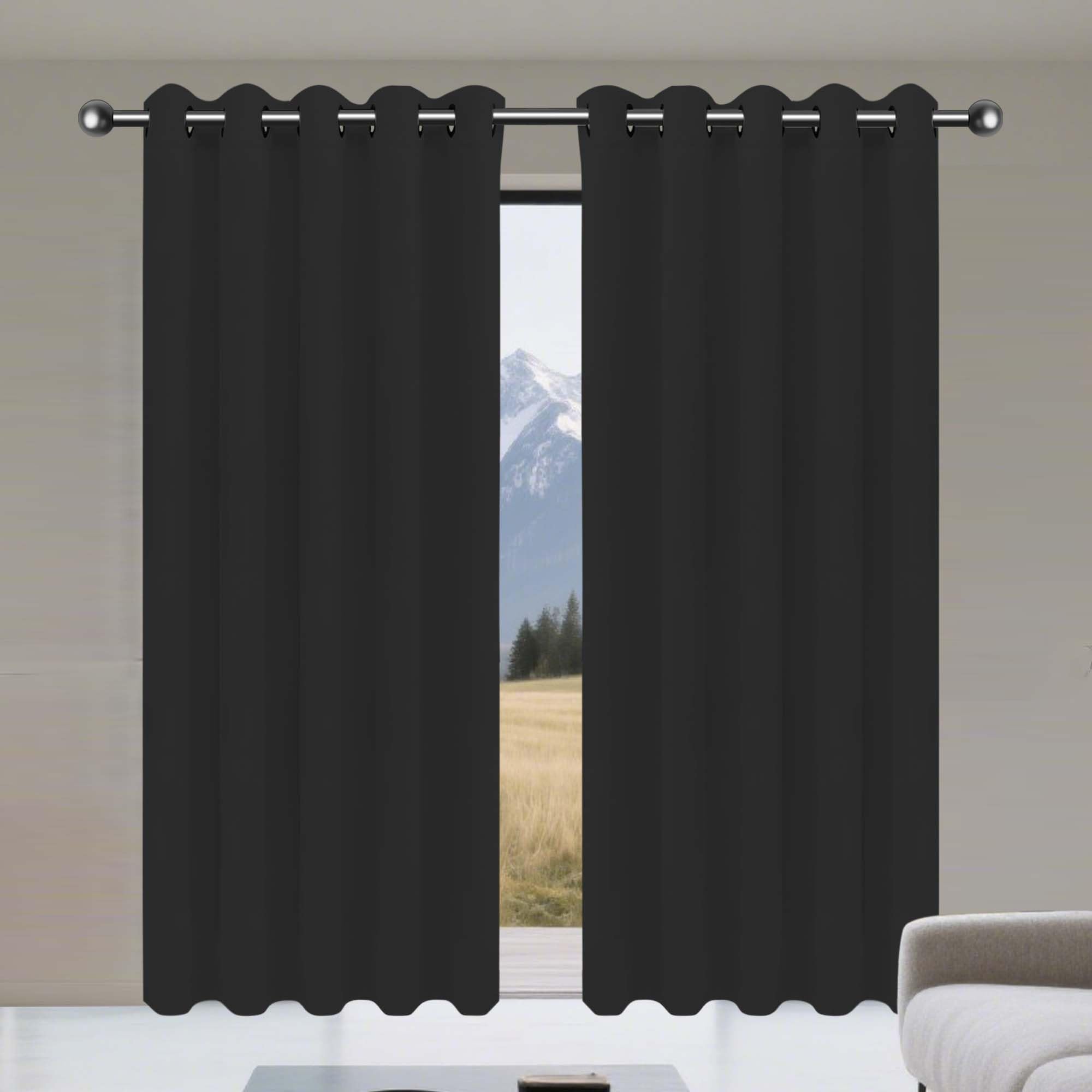 Rideau occultant pour chambre et salon design moderne à oeillets