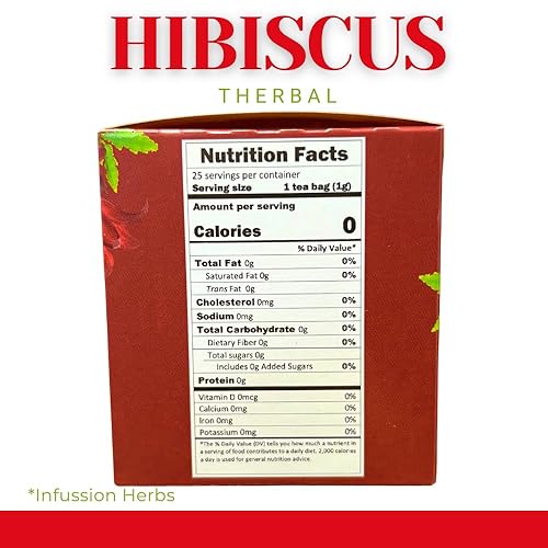 Miniatura 2 de Té Jamaica (té de hibisco) - 25 bolsas de té - Vegano, 100% natural - Marca Therbal Premium