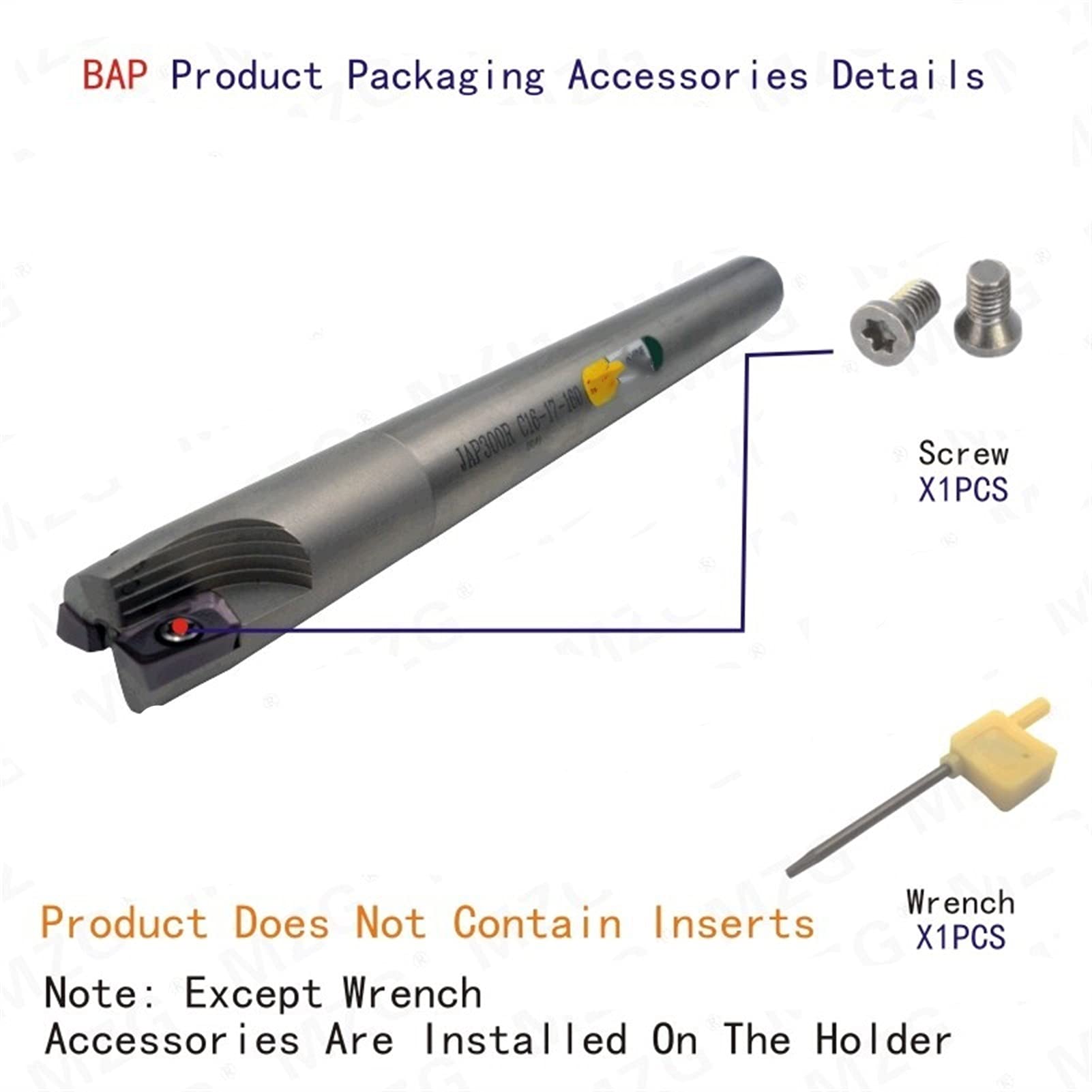 Xianglaa-Router Bit, Hartmetalleinsatz Endmühle BAP300 C10 C10 C10 C20 C25 CNC rechtwinklig Schulterdrehmaschine Wendeschneider, hohe Qualität (Dimensions : BAP300RC14 14 130 2T)