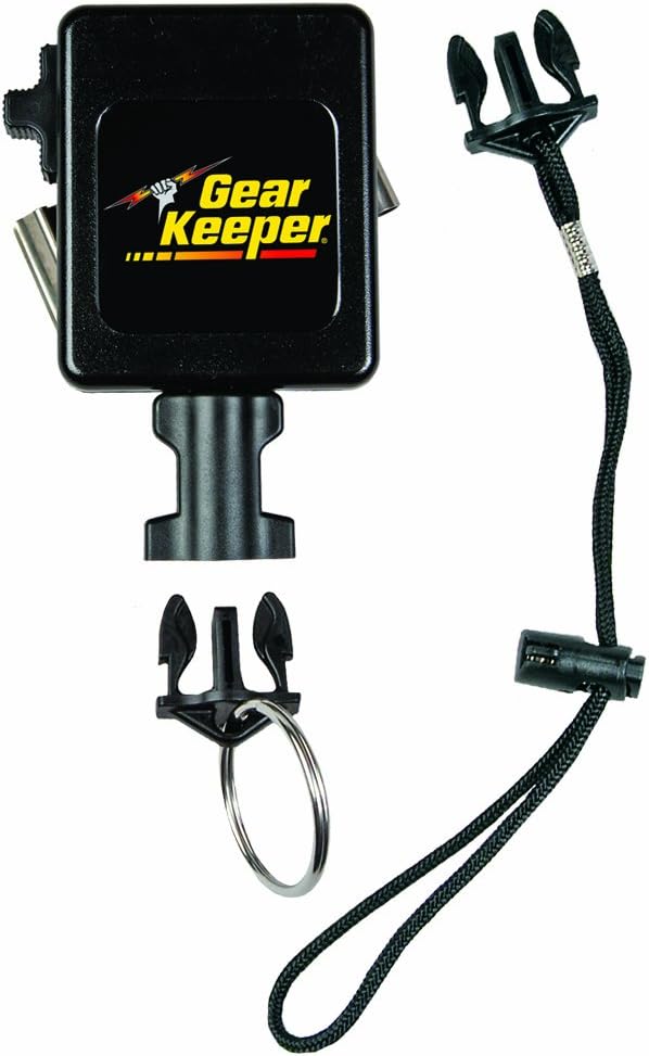 Gear Keeper RT3-7536 Retractable Instrument Tether with Stainless Steel Rotating Belt Clip, 80 lbs Breaking Strength, 36 oz Force, 19" Extension