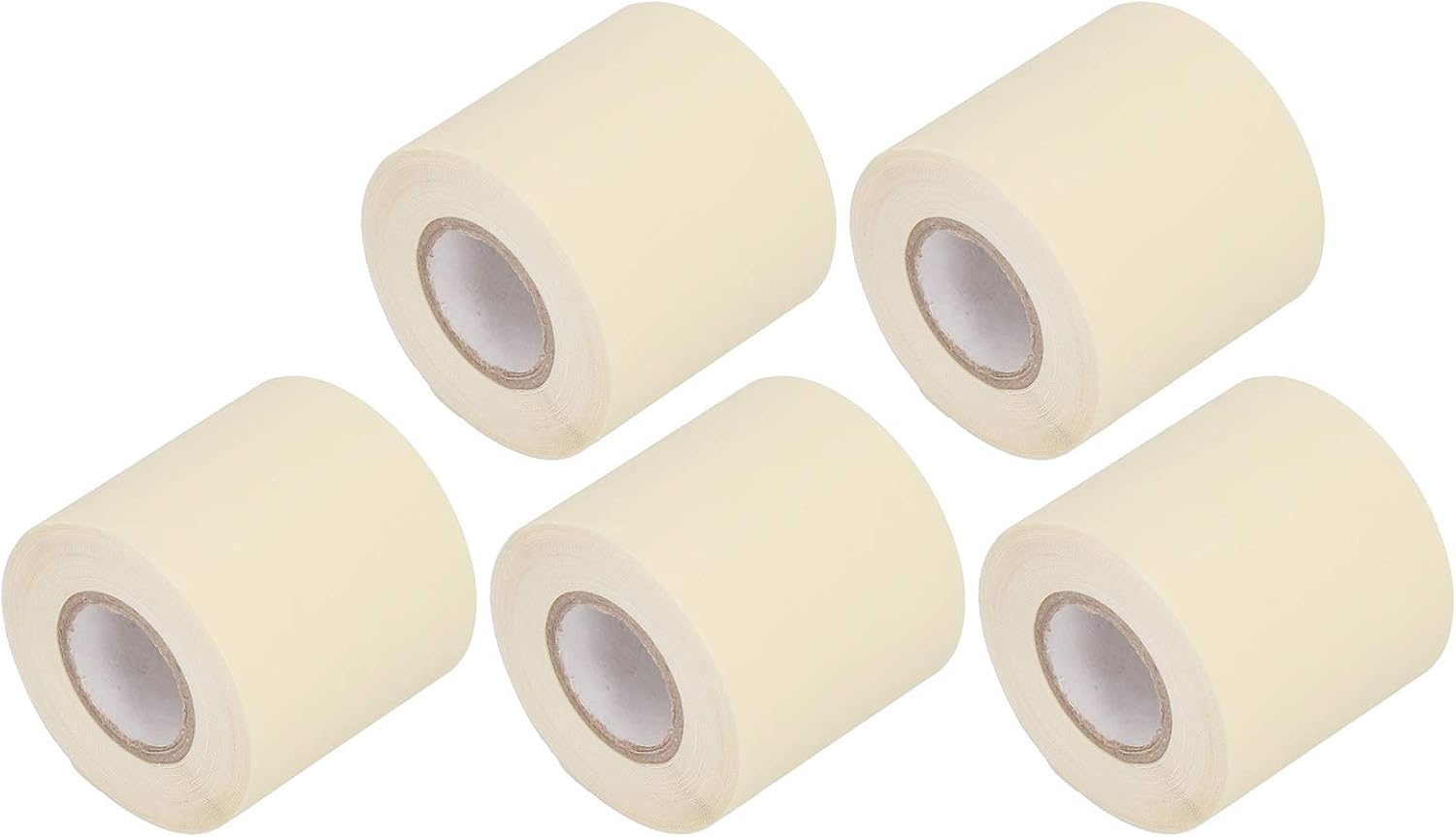5 Pcs Pipe Wrapping Tape, 2.4 inch x 36 ft Non Adhesive Pipe Tapes for Air Conditioner, PVC Tube Water Proof Protective Tapes for HVAC Electrical Outside Machine Underground Pipe (Beige)