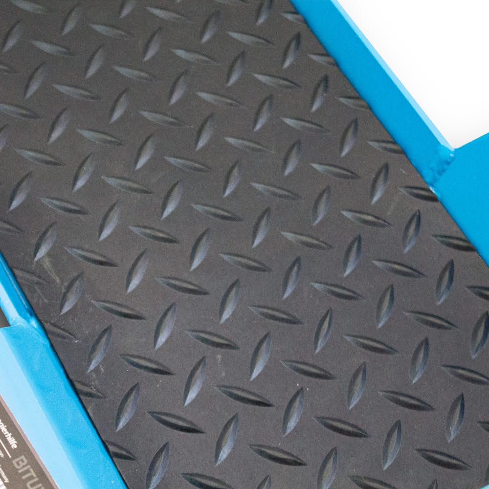 Bituxx Motorrad Rangierhilfe Rangierschiene Rangierplatte Parkhilfe Motorradständer für Zentralständer 60x42x9cm bis 250kg mit 360° Rollen und Rangierbremse