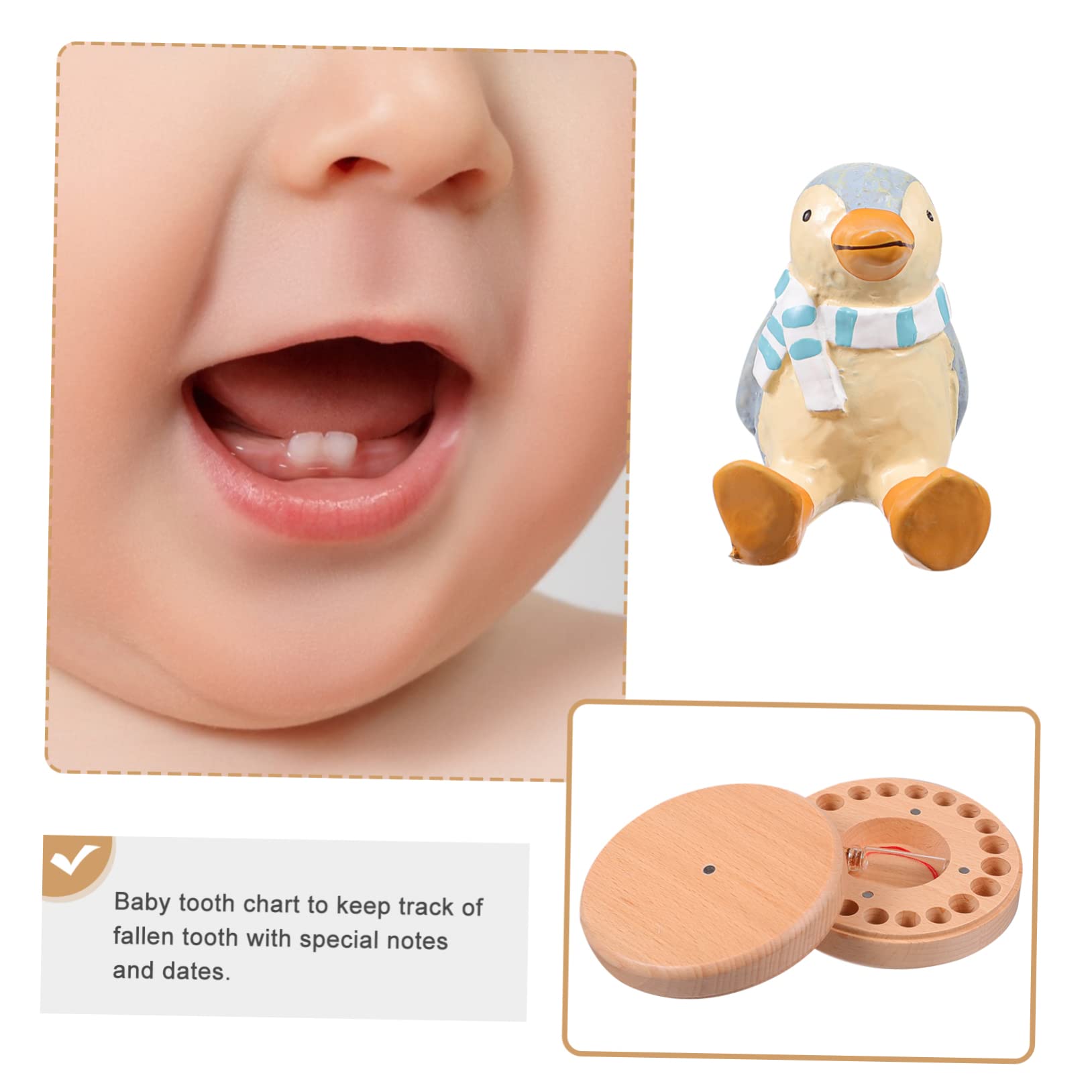 HEMOTON 1 Set Di Denti Decidui Scatola Commemorativa Per Neonati Biberon Prodotti Per Articoli Per La Produzione Di Giocattoli Per Piccoli Organizzatore Roba Per Neonati Per Neonati Primo