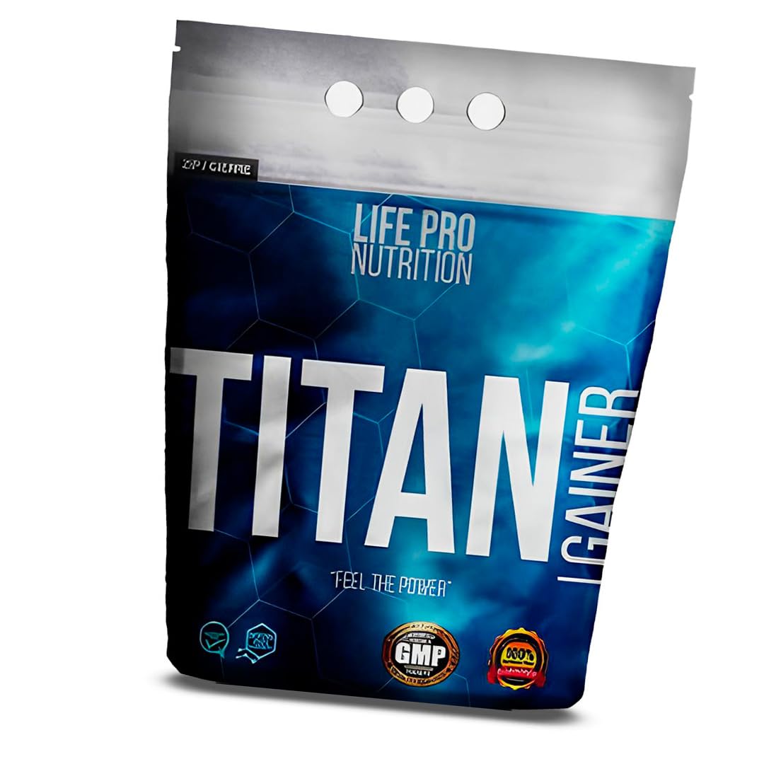 Life Pro Titan 7kg Gluten Free | Completo ganador de Peso Con Carbohidratos de Absorción Diferenciada | Ahora Fórmula sin Gluten | Ganancia de Masa Muscular (7 kg, CHOCOLATE)