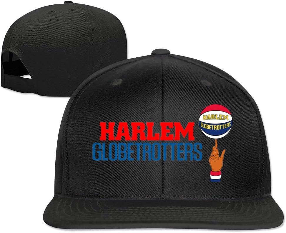 QIEGAO Fashion 2016 Harlem Globetrotters 2016 Logo Opeeda Adjustable Hip Hop Hats Caps Black for Men/Women