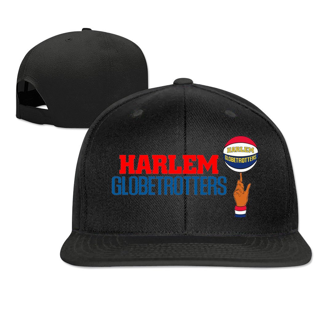 QIEGAO Fashion 2016 Harlem Globetrotters 2016 Logo Opeeda Adjustable Hip Hop Hats Caps Black for Men/Women