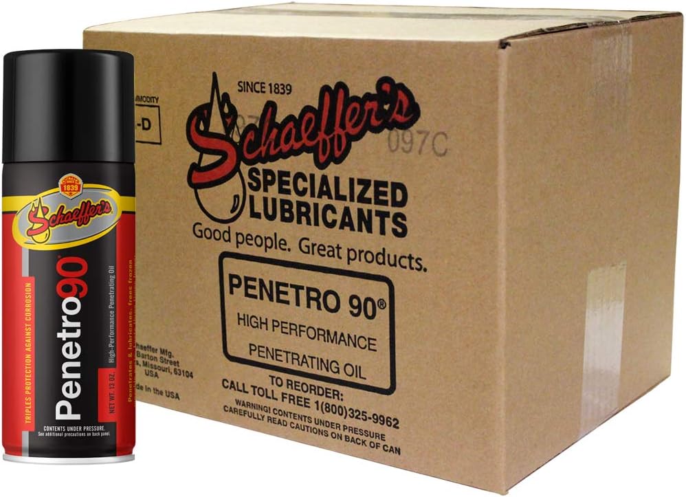 Schaeffer Manufacturing Co. 0190-011 Penetro 90 High Performance Penetrating Oil in 13 oz. Aerosol Can (Pack of 12)