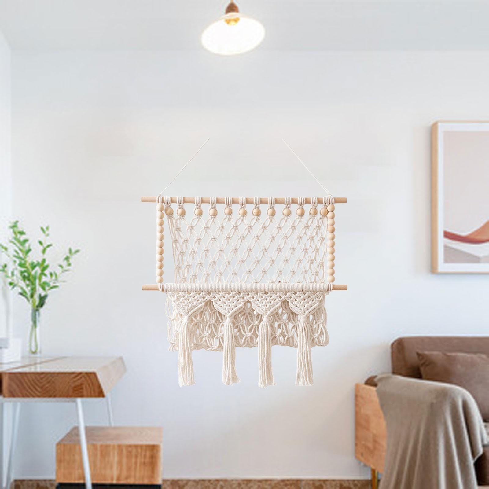 Decoración de Pared de Macramé para El Hogar, Arte Decorativo para El Dormitorio.