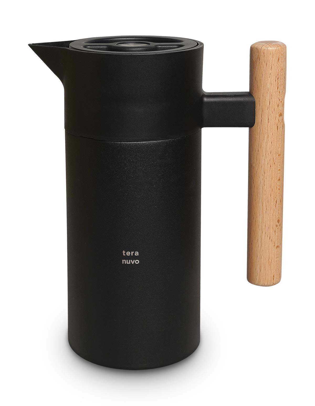 Teranuvo jarra de acero inoxidable – [1200 ml/40 oz] [con tapa de botón de presión] [doble pared aislada al vacío] [6 horas de calor/24 horas de retención en frío]