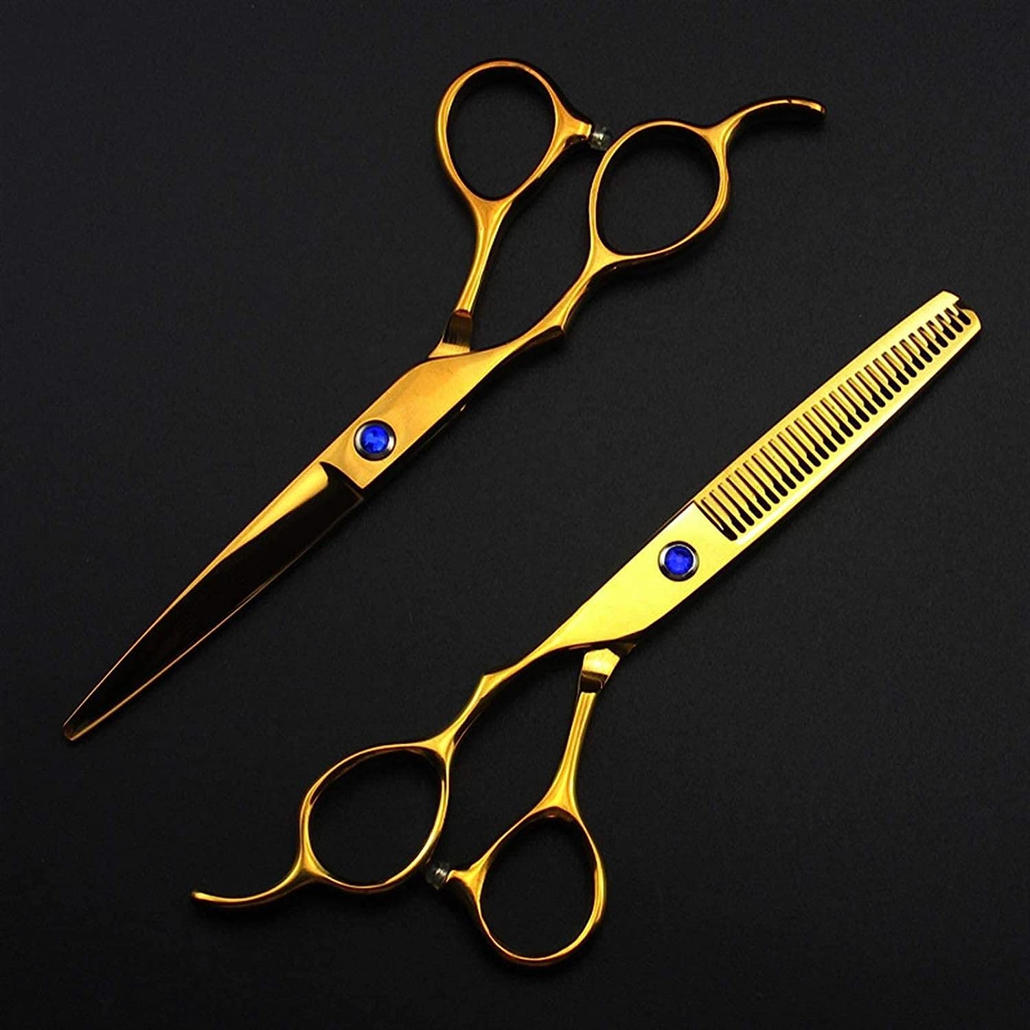 Friseurschere Linkshänder Serie Professionelle Friseurschere Salon Stylist Schere Scharfer und präziser Schnitt für Linkshänder Friseurschere 6,0 Zoll Gold