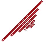 Woodpeckers Woodworking Rule&comma; Inch Set&comma; L2R & Center Laser Engraved Scales&comma; USA Made Precision Aluminum Woodworking Ruler with Beveled Edges