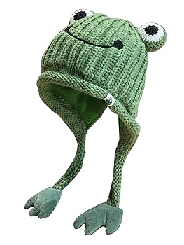 帽子 Two Frogs Knit Frog Beanie - Horned Frog Frog 3D Eye Knit Beanie | Hot Topic