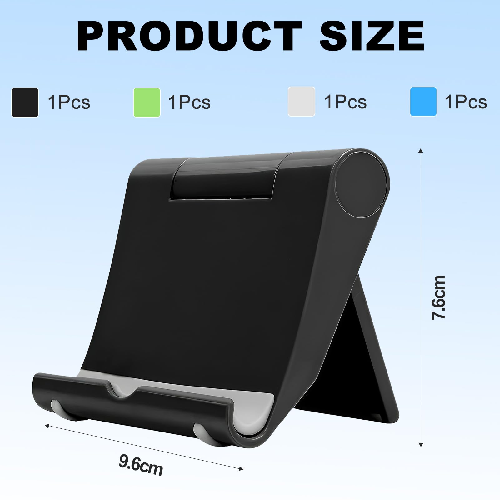 4 Soportes de Mesa Ajustables y universales para móviles, Soporte Plegable Antideslizante de plástico para Escritorio, Compatible con Smartphones y tabletas de 4 a 11 Pulgadas