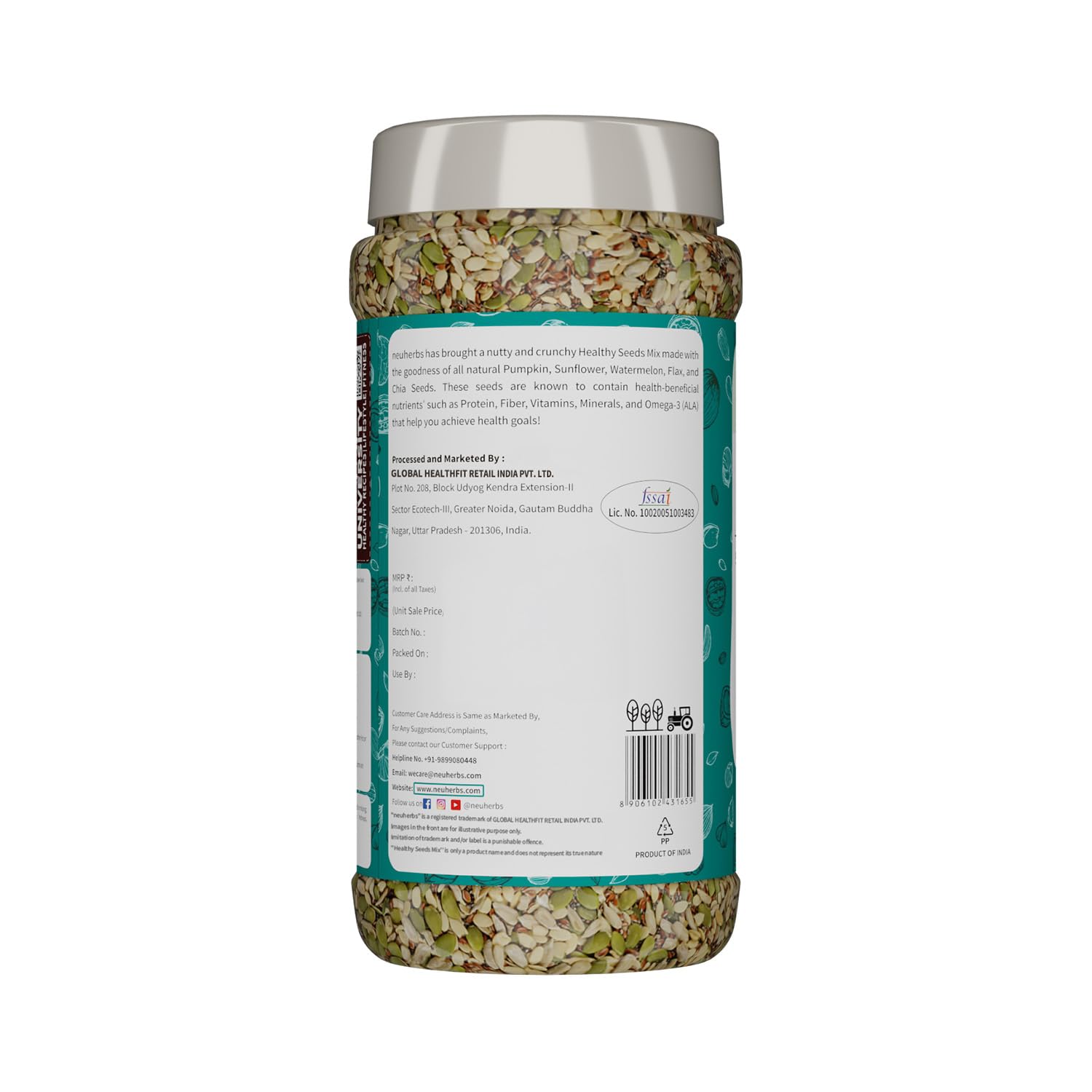 Buy Now Neuherbs 5 In 1 Healthy Seeds Mix For Weight Management, Pum...