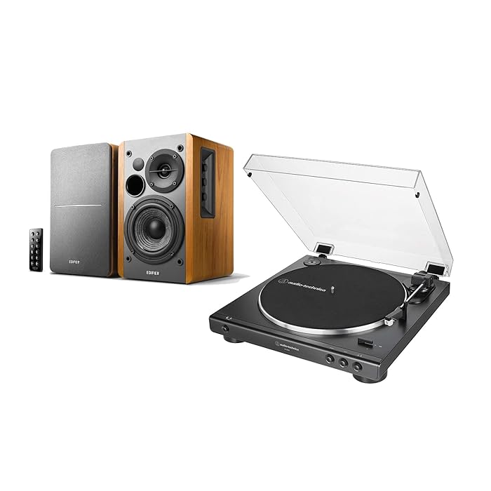 Buy Edifier R1280DB Active Bluetooth Speakers and ATLP60X Turntable Package Exclusive Set by