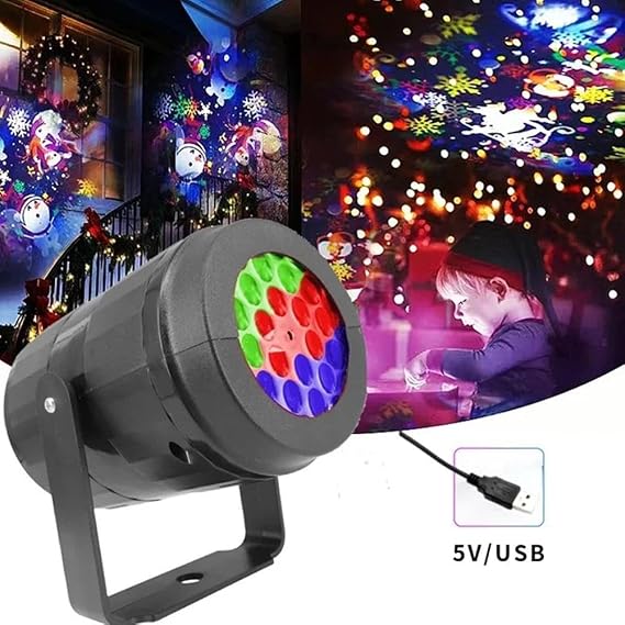 Christmas Projector Lights Outdoor/Indoor,Christmas Window Projector,Waterproof Led Holiday Projector Decorative Lighting for Christmas Party Decorations (Colorful)