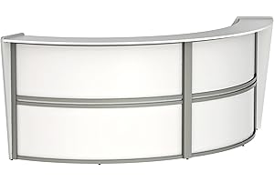 Linea Italia Curved Modern Reception Desk for Offices and Businesses