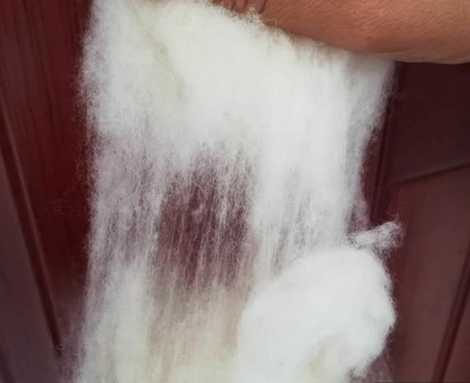 200g Carded Scoured Felting Wool，Wool Filler for Stuffing, Needle Felting, Blending and Dryer Balls, Natural White
