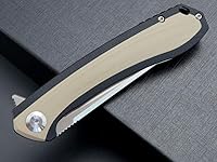 Vista 5 de Eafengrow EF947 EDC D2 Cuchillo plegable, carpeta de rodamiento de bolas con asa G10 con forro de bloqueo, cuchillo aleta EDC con bolsillo, camping