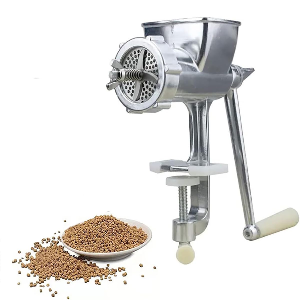 Máquina para hacer pellets de alimentos para mascotas, granulador de acero inoxidable con 8 moldes (1,5-8 mm) para hacer cebos de pollo, conejo, perro, gato, pájaro, pescado