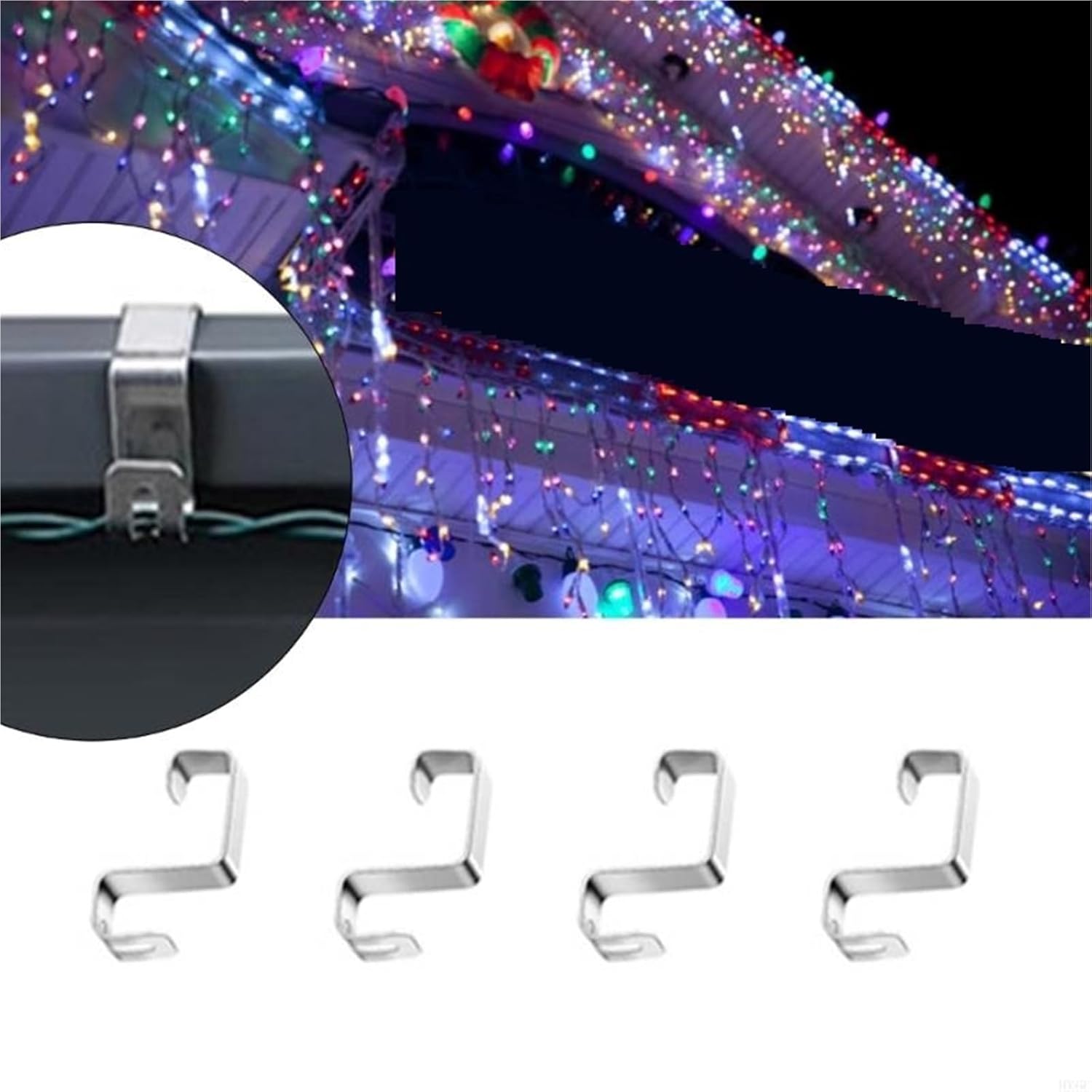 Gutter Light Hook 200pcs Small Gutter Hook Decoration for Home Outdoor Accessories