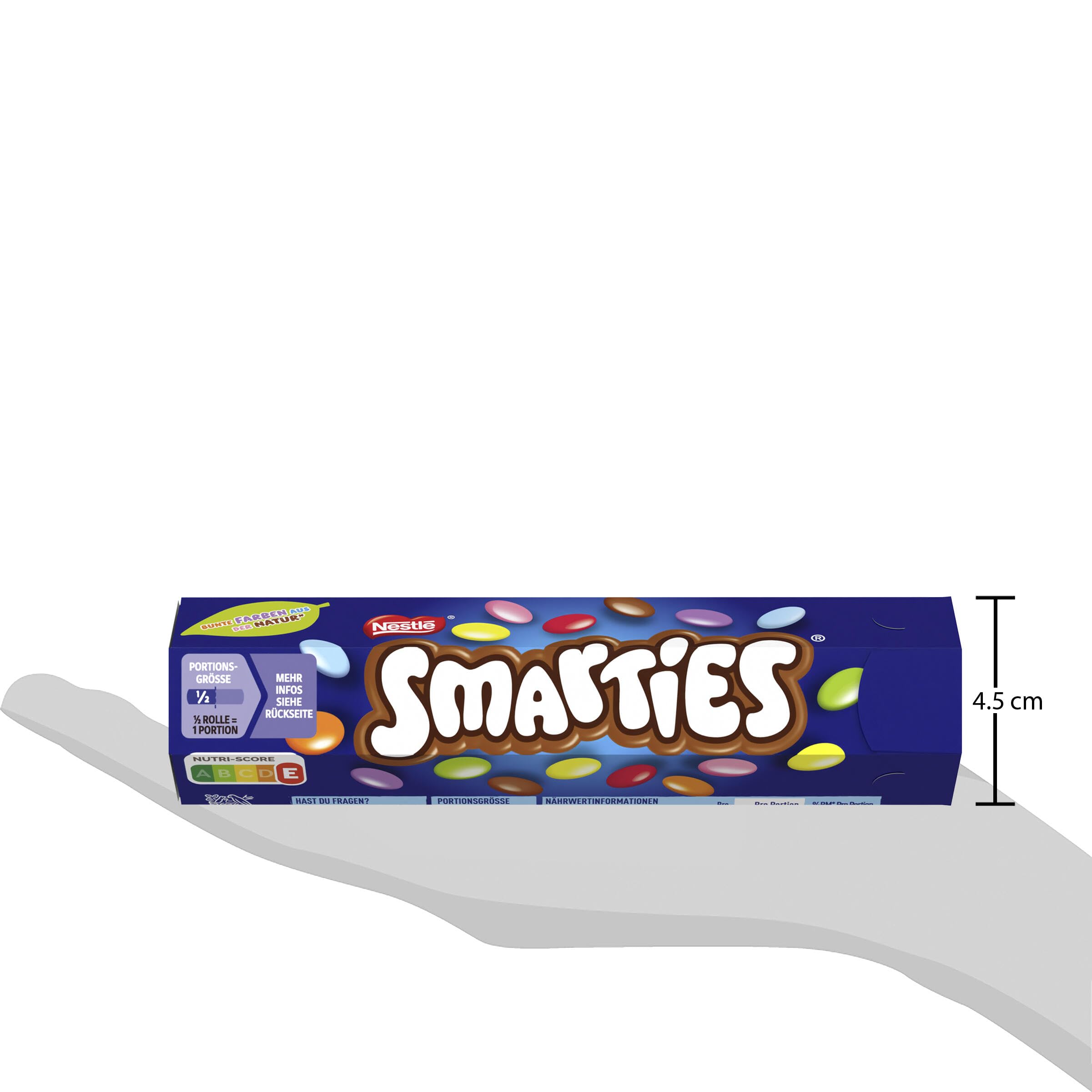 Nestlé SMARTIES Hexagon-Rolle, bunte Schokolinsen aus Milchschokolade mit natürlichen Farben und Aromen, 24er Pack (24 x 38g)