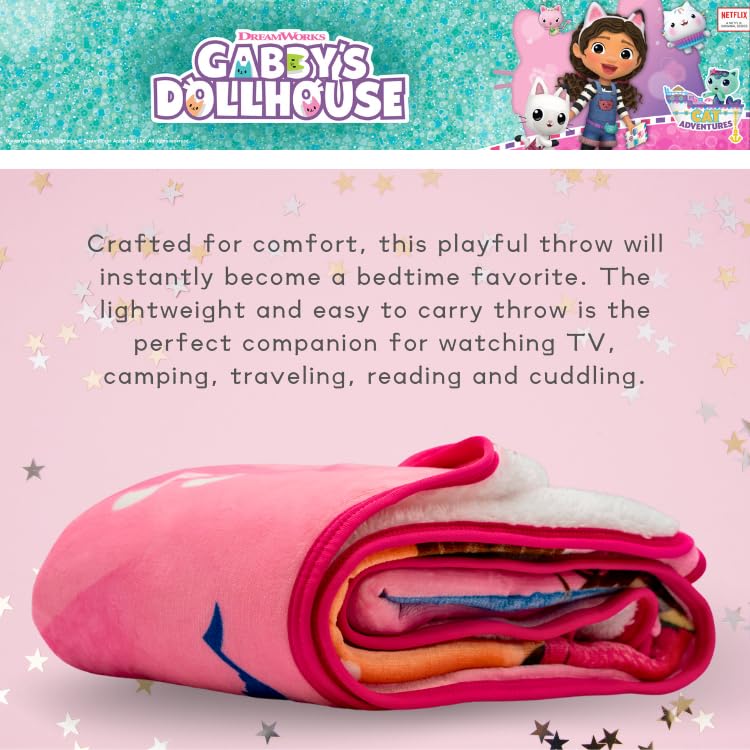 Franco Kids Gabby's Dollhouse 3D Pillow Buddy - 16x20 Inch Licensed Plush Pillow